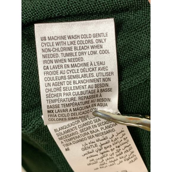Club Room Green Merino Wool Blend Collared Polo Pullover Sweater - Size  L NWT - Picture 6 of 7